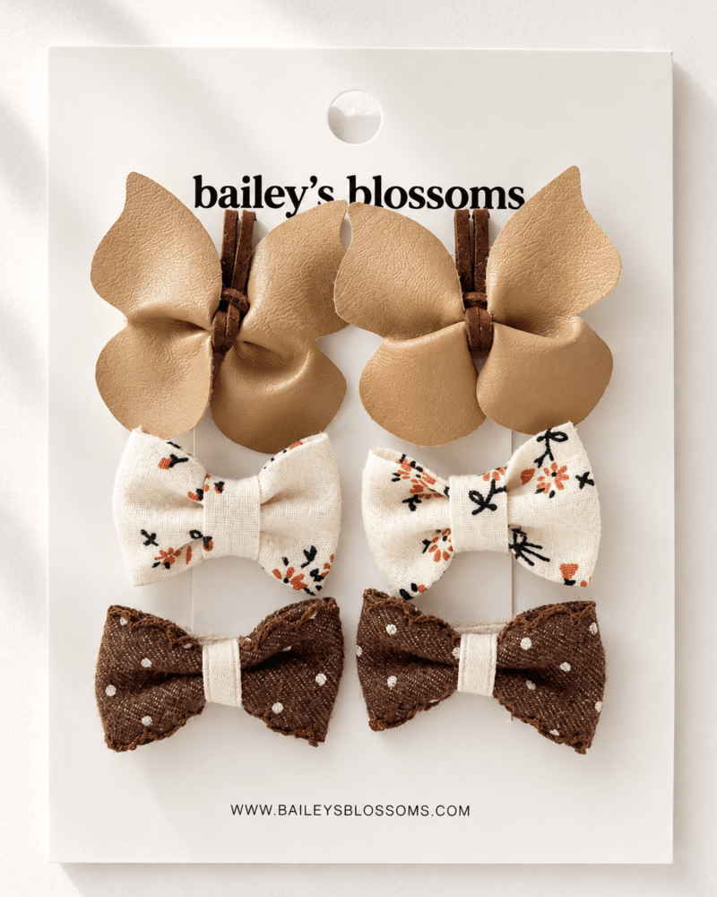 Brown Sugar 6-Piece Hair Clip Set