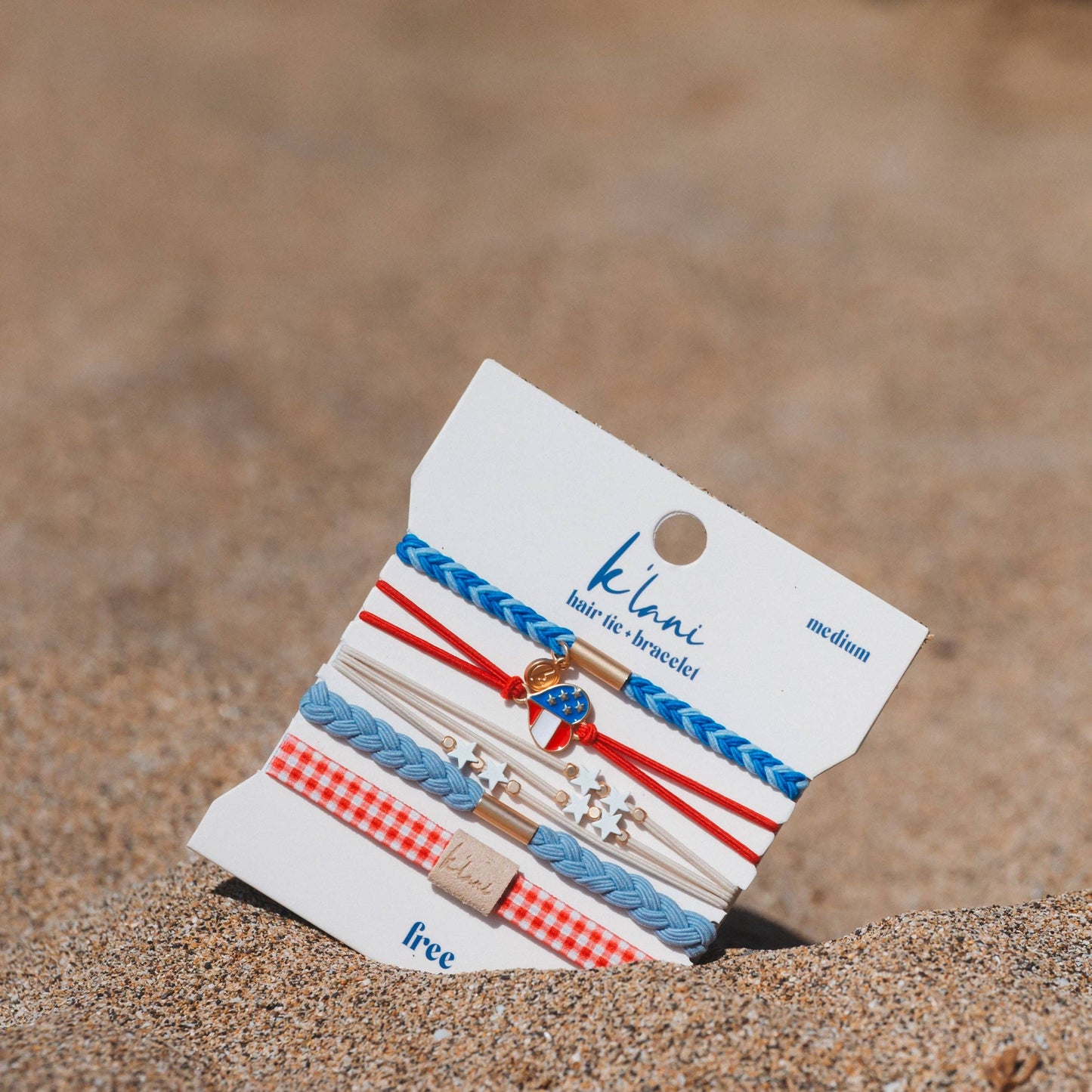 K’lani "Free" Patriotic Hair Tie Bracelets