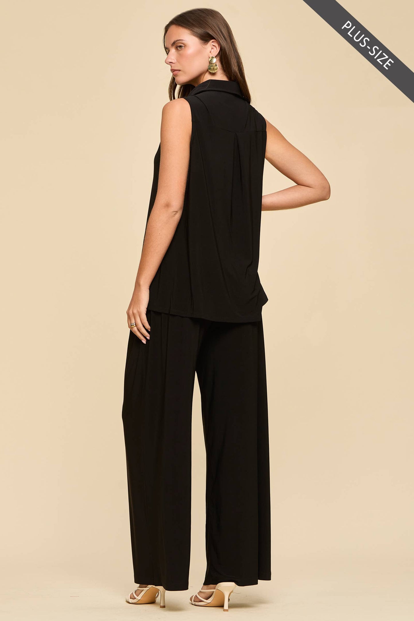 Black Resort Wear Set-Plus Size