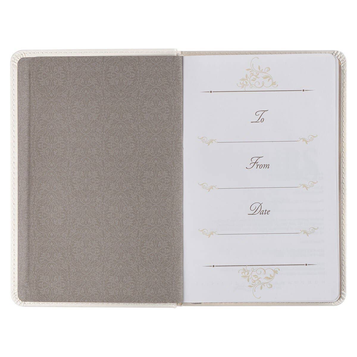 Mr. & Mrs. White Leather Devotional