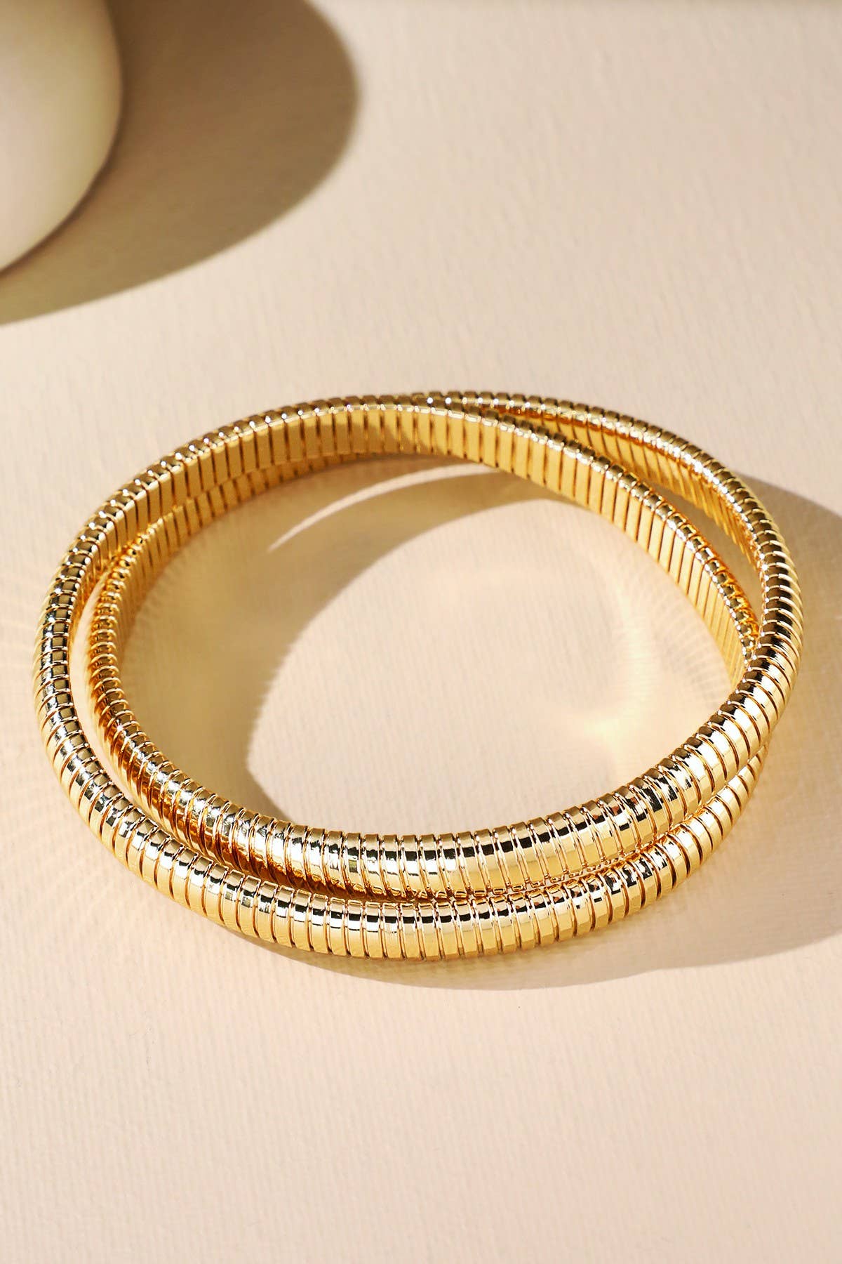 Gold Tubogas Bangle Bracelet