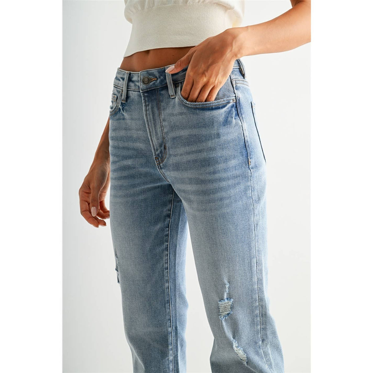 Presley High Rise Ankle Straight