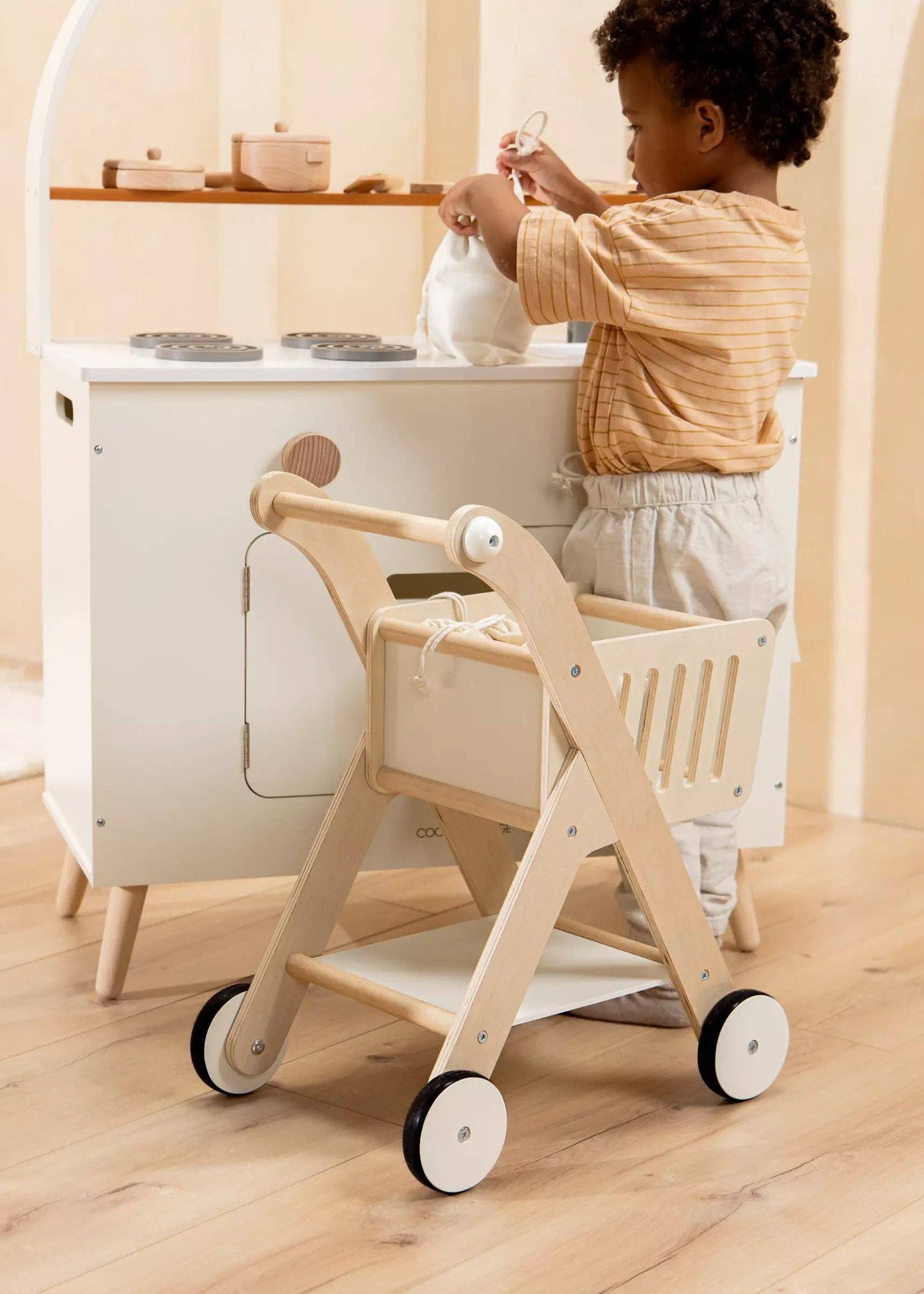 Wooden Shopping Cart