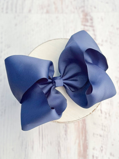 Texas Size Grosgrain Hair Bow - Alligator Clip - 6.5"