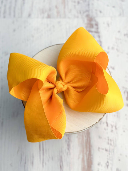 Texas Size Grosgrain Hair Bow - Alligator Clip - 6.5"