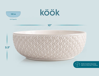 Kook Ceramic Salad Bowls, Set of 2