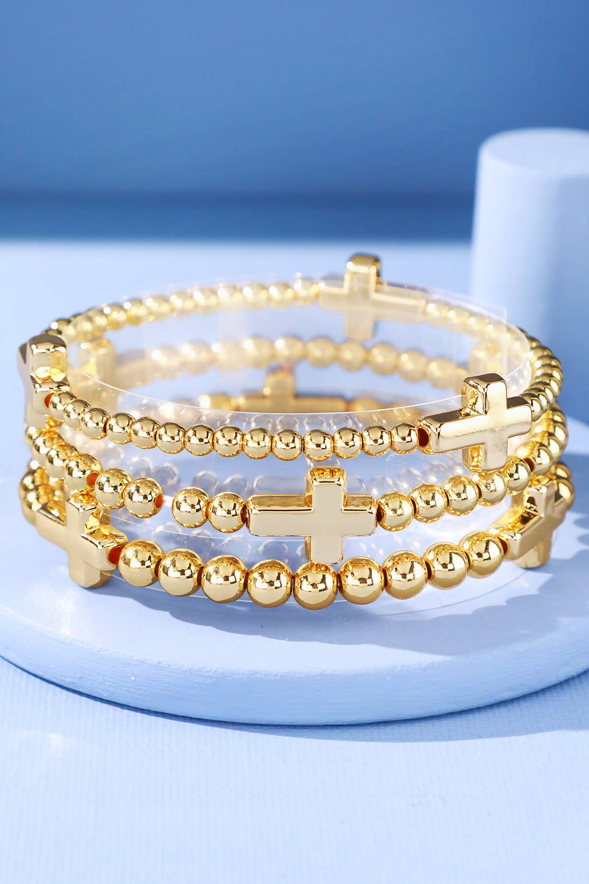 Cross Beaded Bracelet