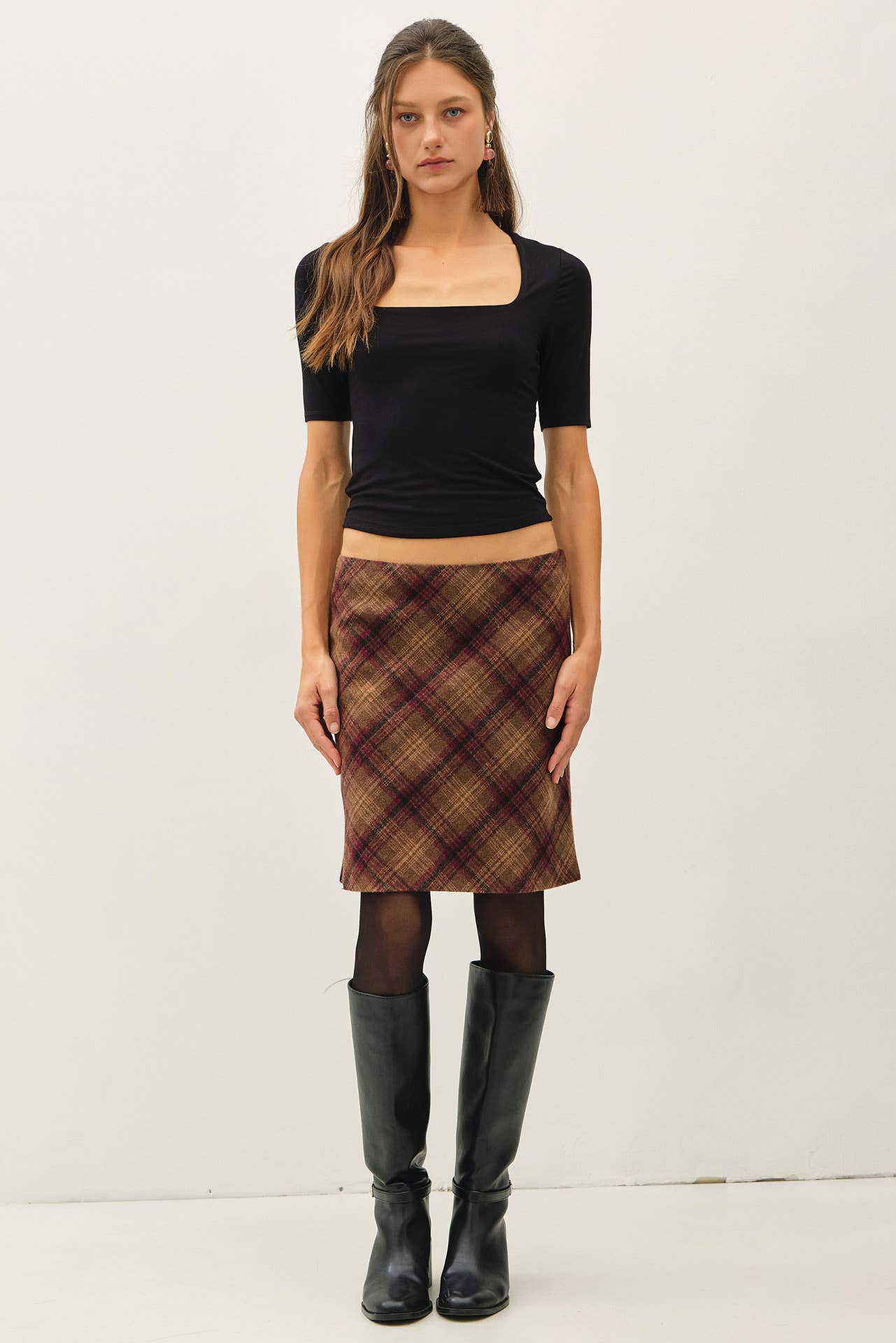 PLAID MINI SKIRT