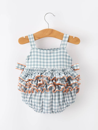 Plaid Smocked “I ❤ MAMA”