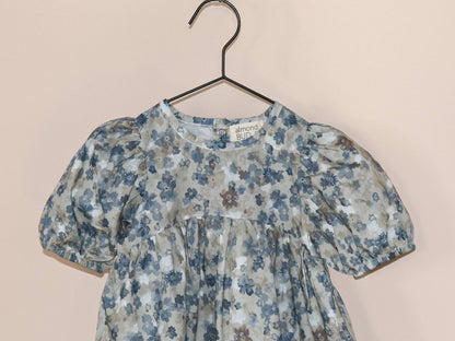 Forget-Me-Not Floral Dress w/ Puff Sleeves & BLOOMERS |