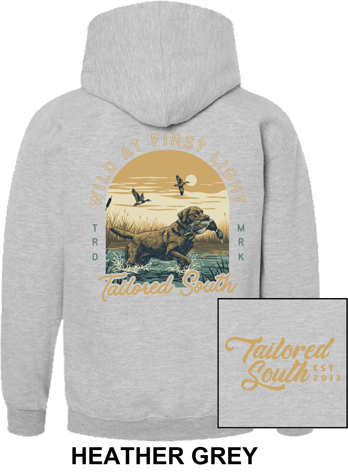 Youth Wild at First Light - Heather Grey Hoodie