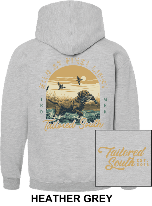 Youth Wild at First Light - Heather Grey Hoodie