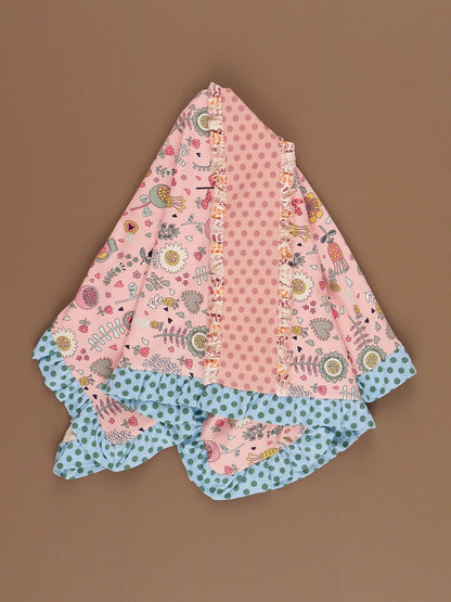 Poppy Ruffle Minky Blanket