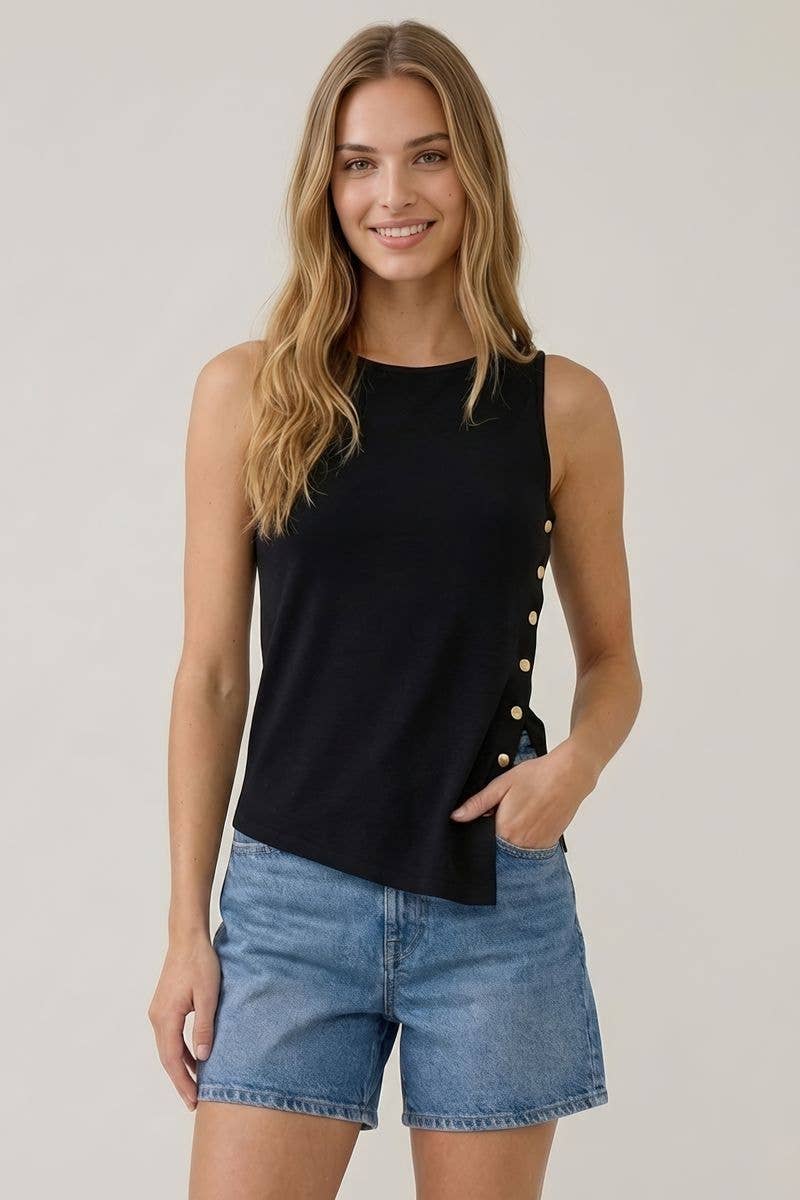 Asymmetrical Button Tank