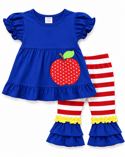 Apple Blue Ruffle Outfit Kids
