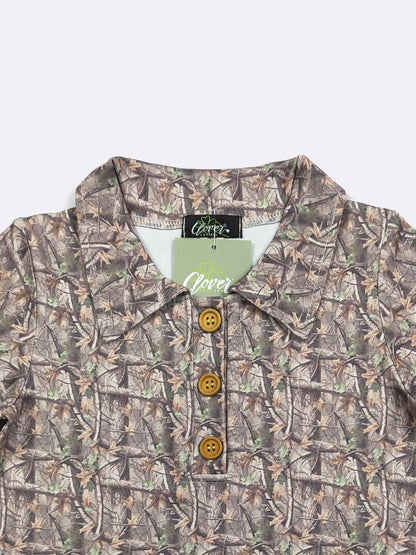 Woody Camo Boy Collar Shirt