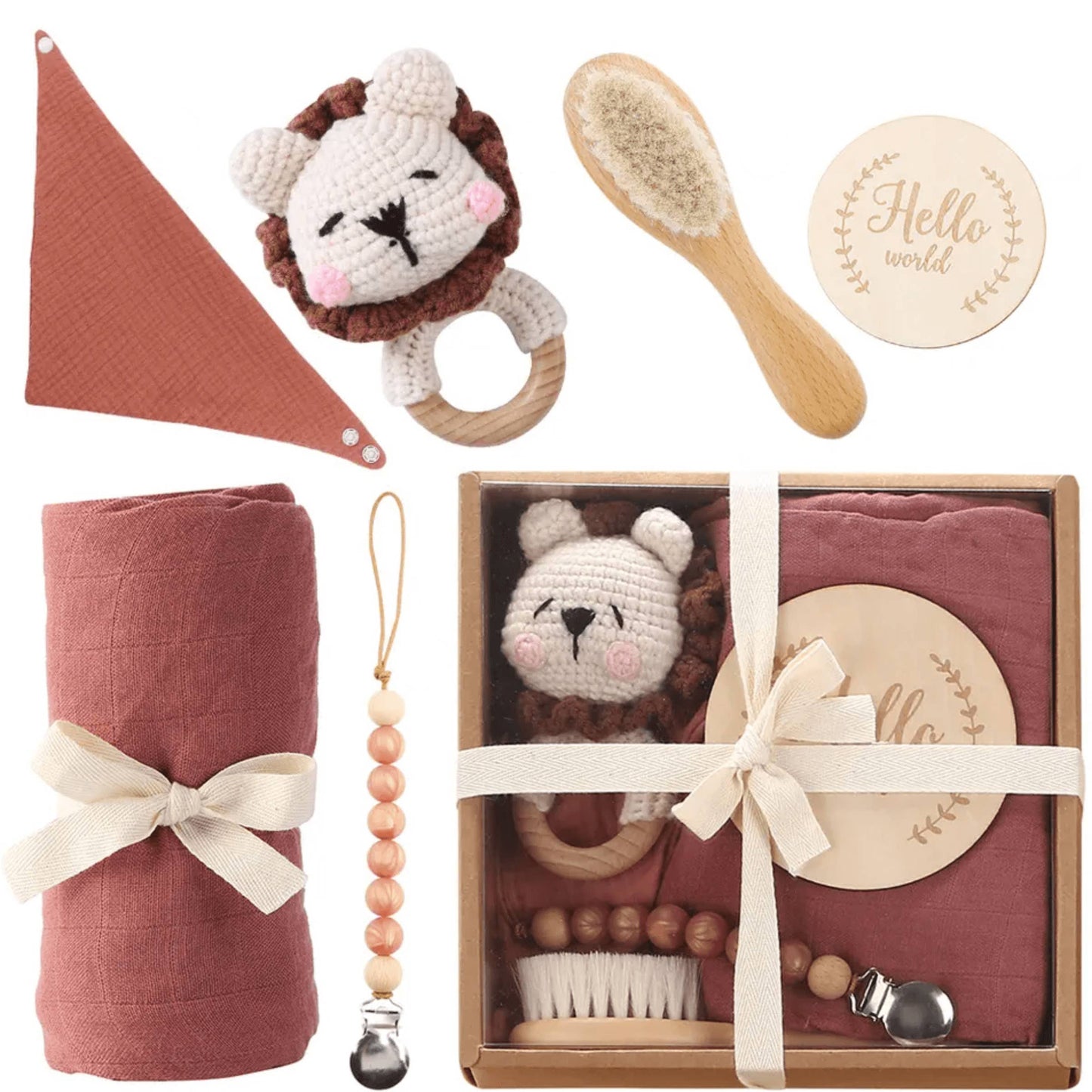 Welcome Baby Gift Box - Charming 6-Piece Set for Newborns