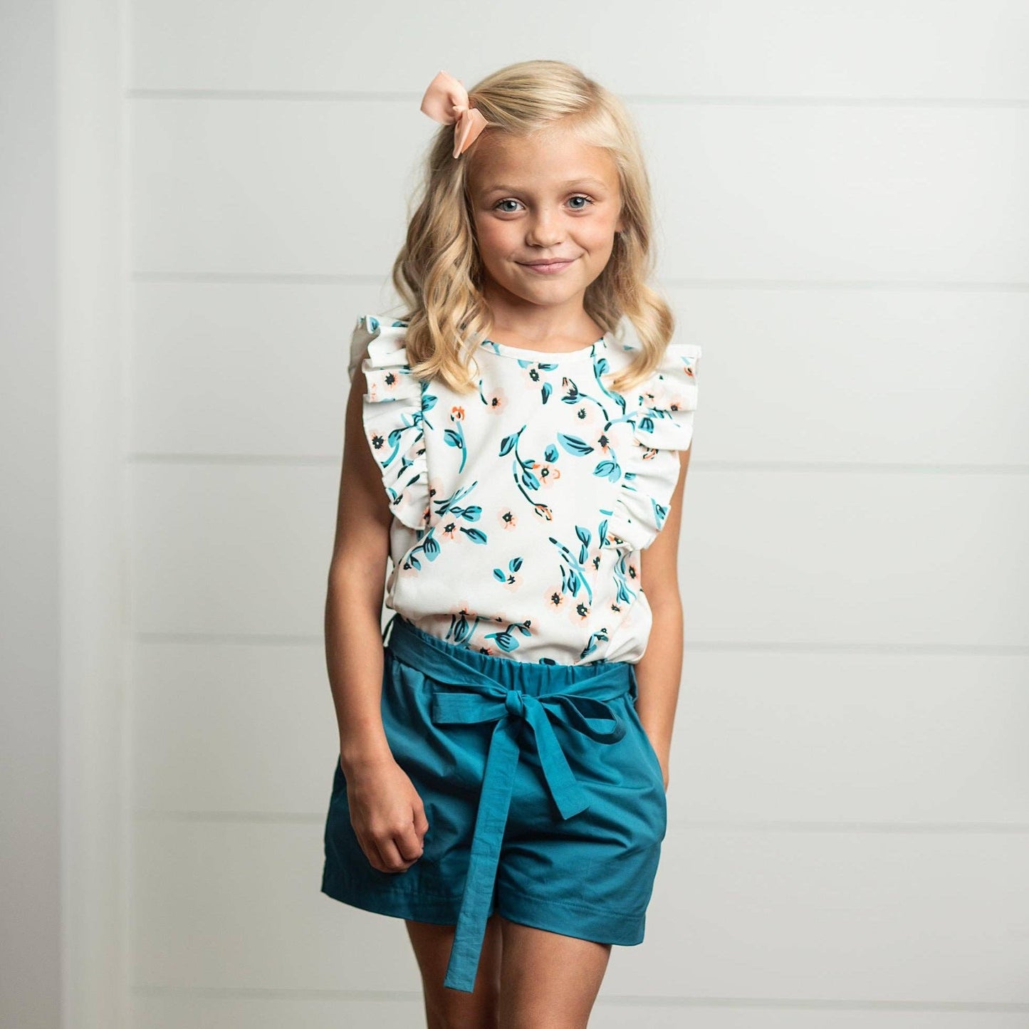 White & Teal Floral Set