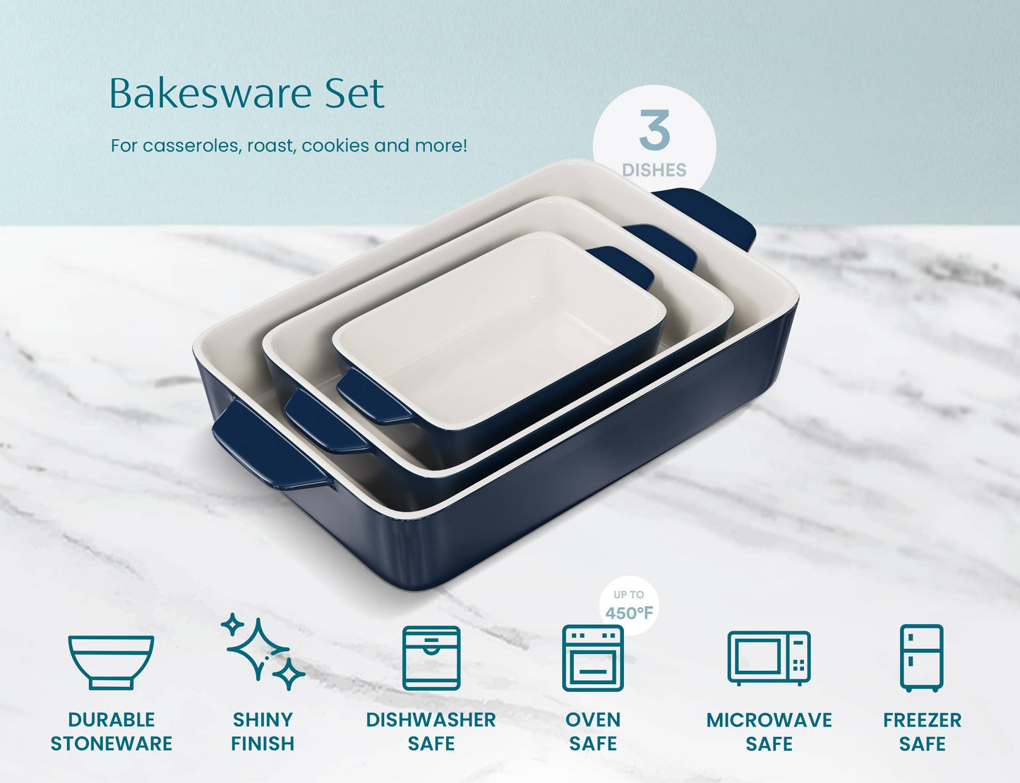 Kook Ceramic Baking Dishes