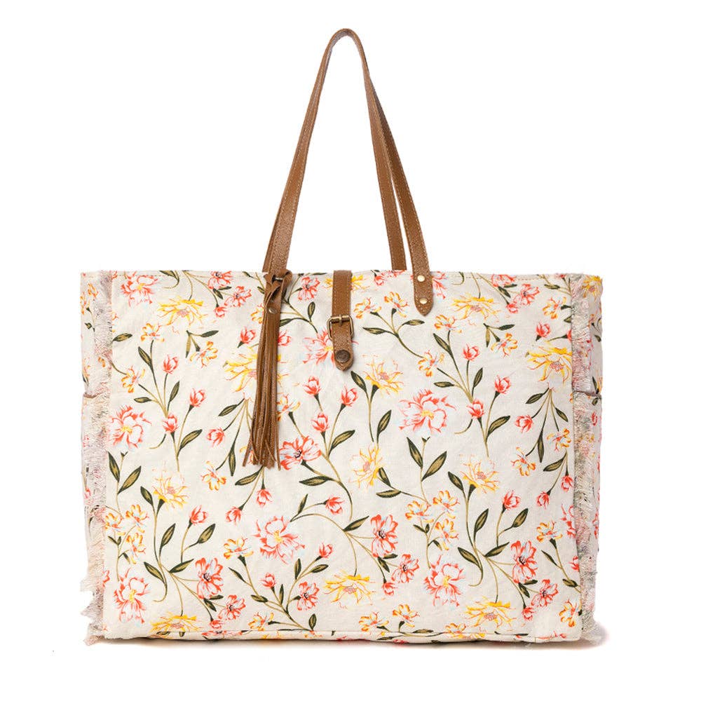 Myra Brookside Weekender Bag in Blush Cream