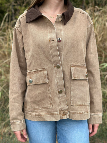 BROWN DENIM BARN JACKET