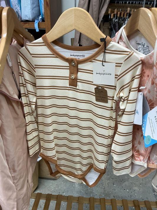 Toffee Stripe Onesie