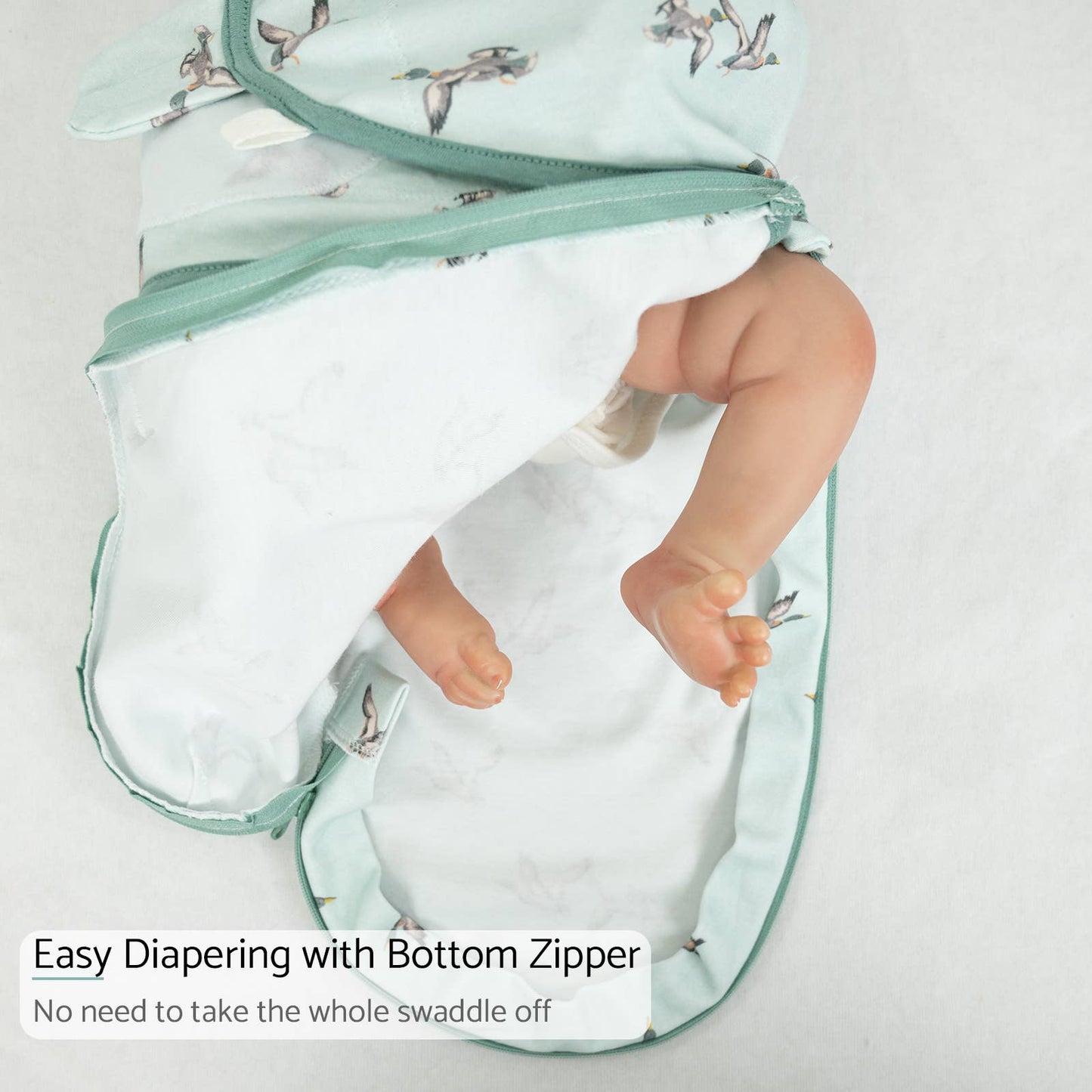 Velcro Newborn Duck Swaddle Sack