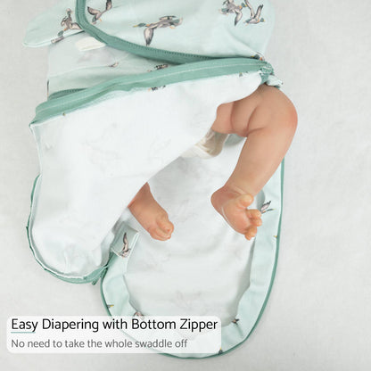 Velcro Newborn Duck Swaddle Sack