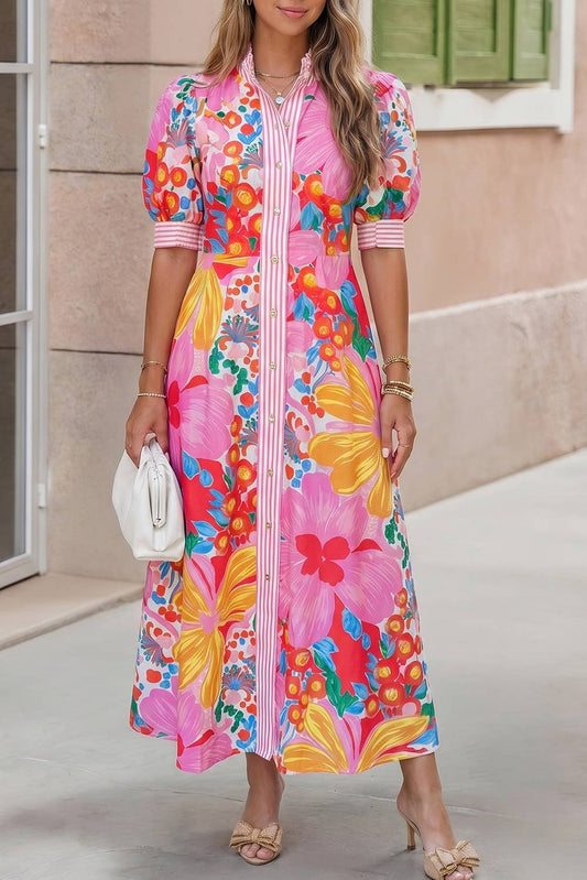 Floral Button Down Dress