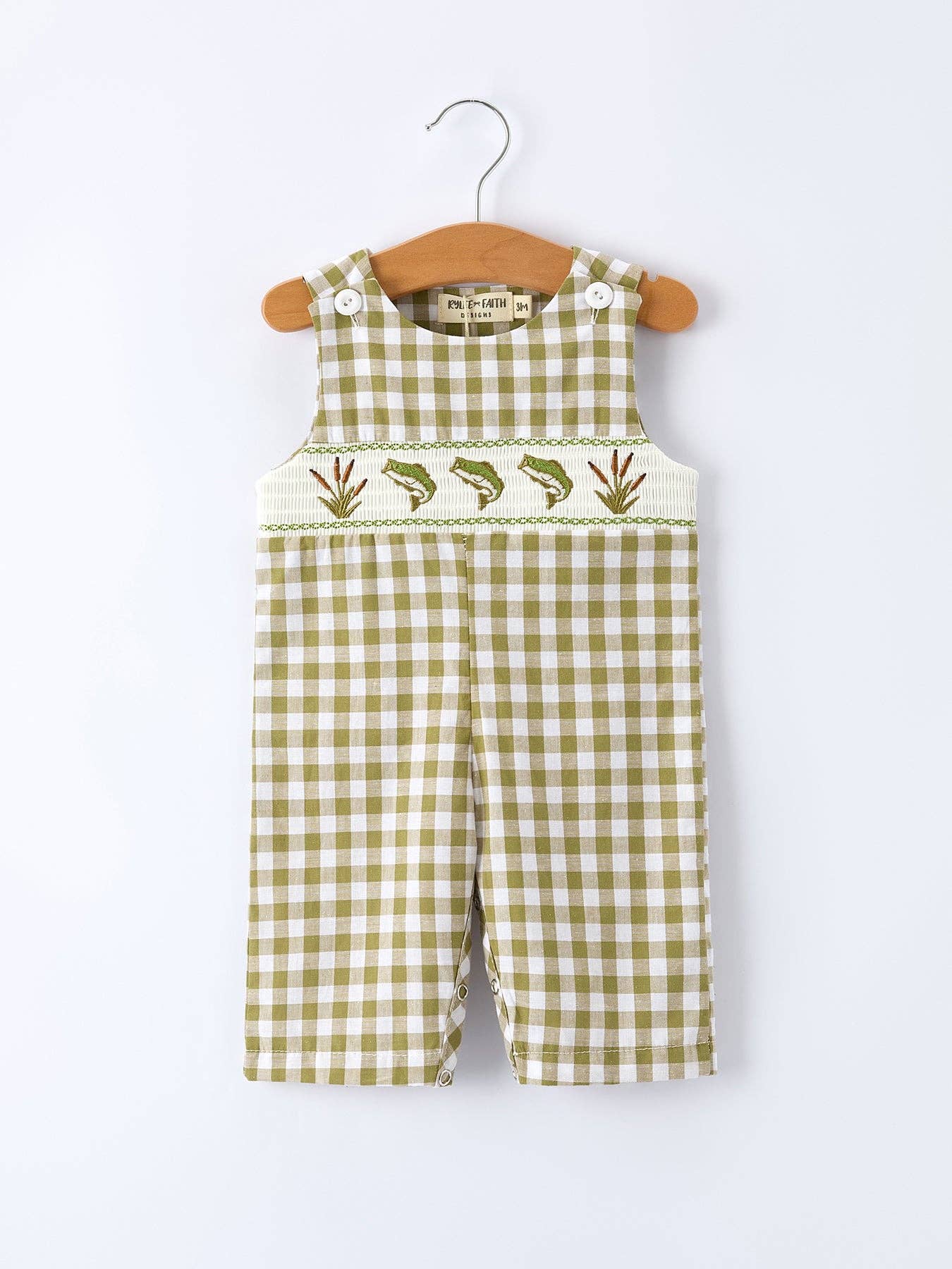 Fish Smocked Boy Romper