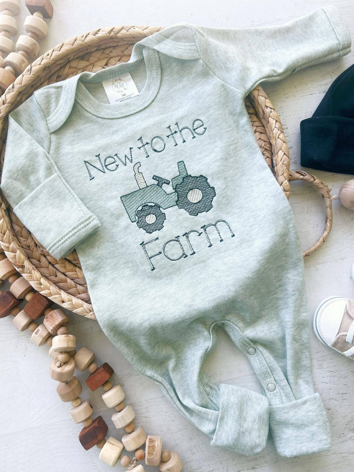 New To The Farm Boys Romper