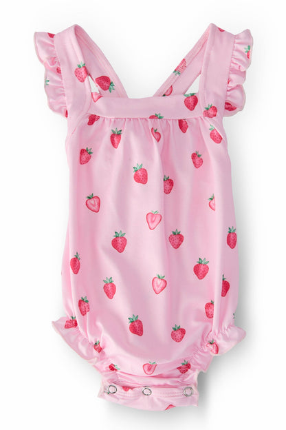Strawberry Ruffle Romper