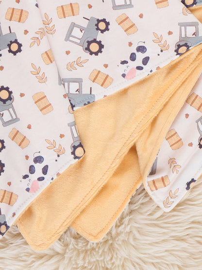 Tractor Trails Cow Blanket