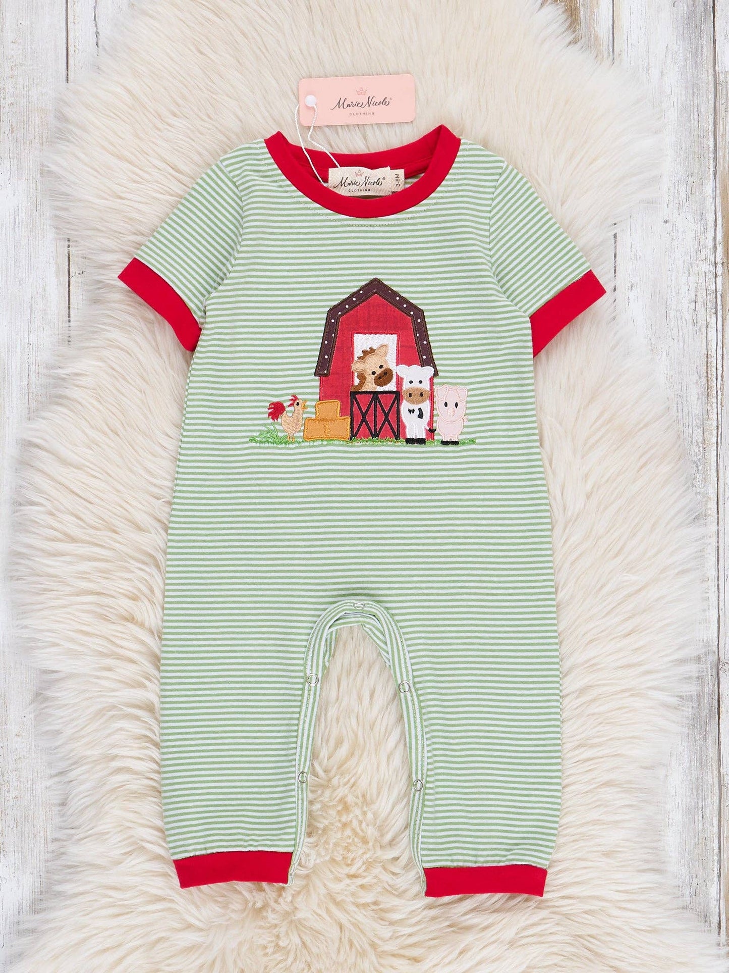 Embroidered Farmhouse Cotton Romper