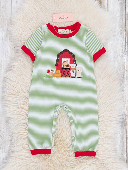 Embroidered Farmhouse Cotton Romper