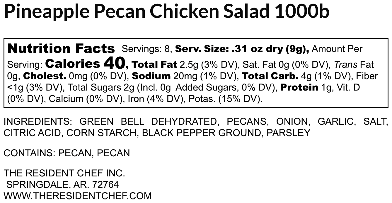 Pineapple Pecan Chicken Salad mix
