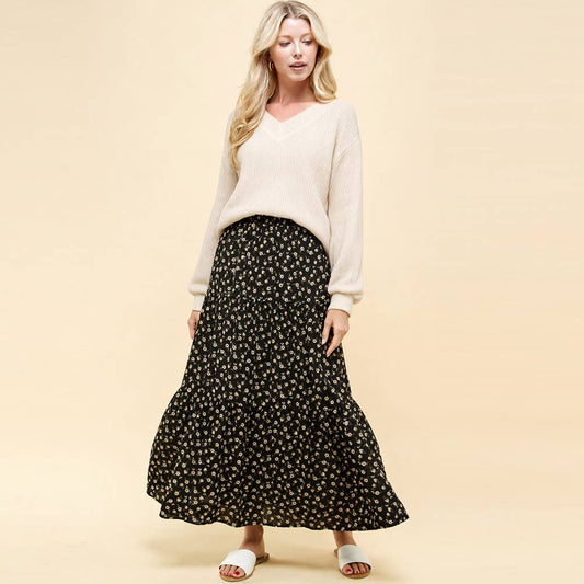 Three Layered Floral Skirt
