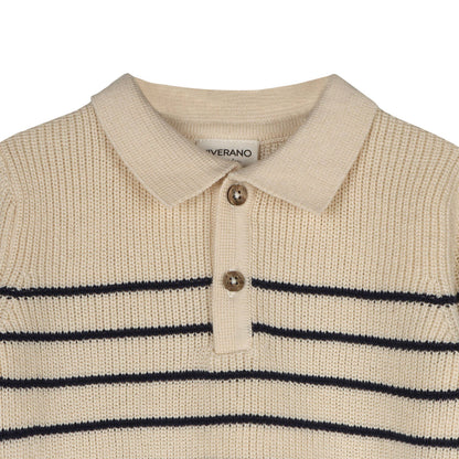 Classic Stripe Polo Sweater Set