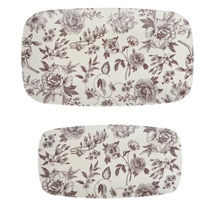 Brown Delft Tray Set