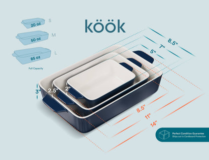 Kook Ceramic Baking Dishes
