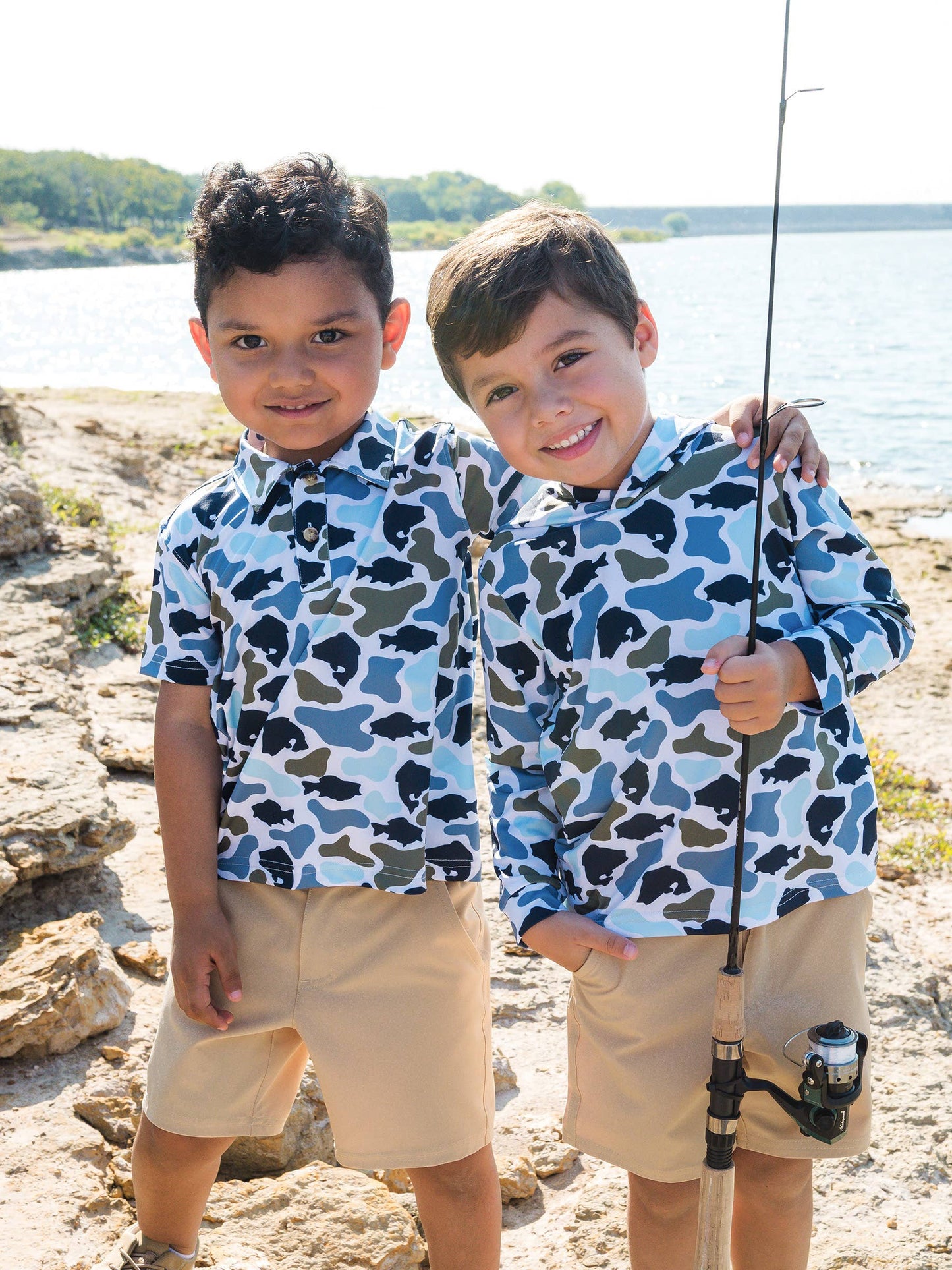 Fish Camo Catch Short Sleeve Performance Polo