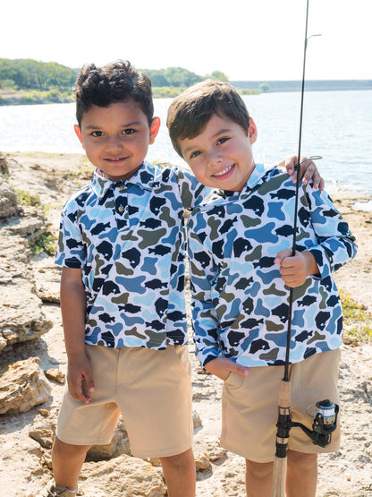 Fish Camo Catch Short Sleeve Performance Polo