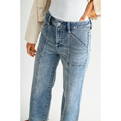 MICA HIGH-RISE WIDE ANKLE TROUSER HEM