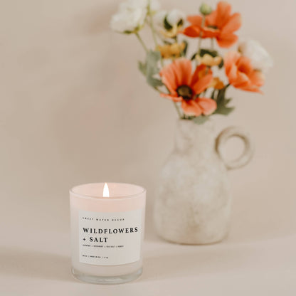 Wildflowers and Salt 11 oz Soy Candle - Home Decor & Gifts