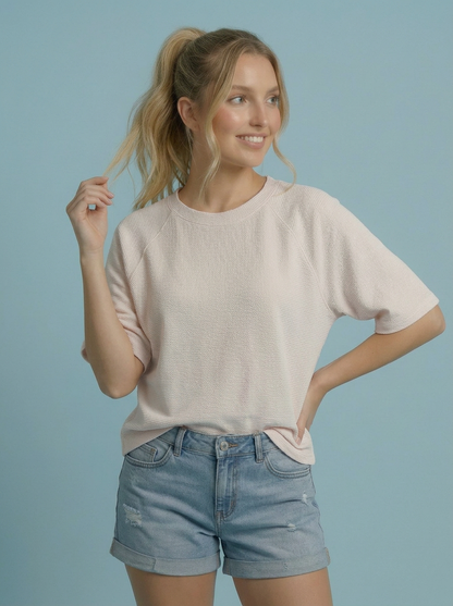 Cream Knit Top