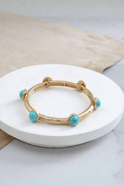 Jeweled Golden Bangle with stone dots