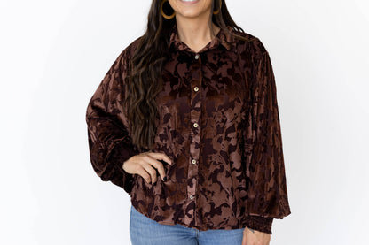 CHOCOLATE VELVET TOP