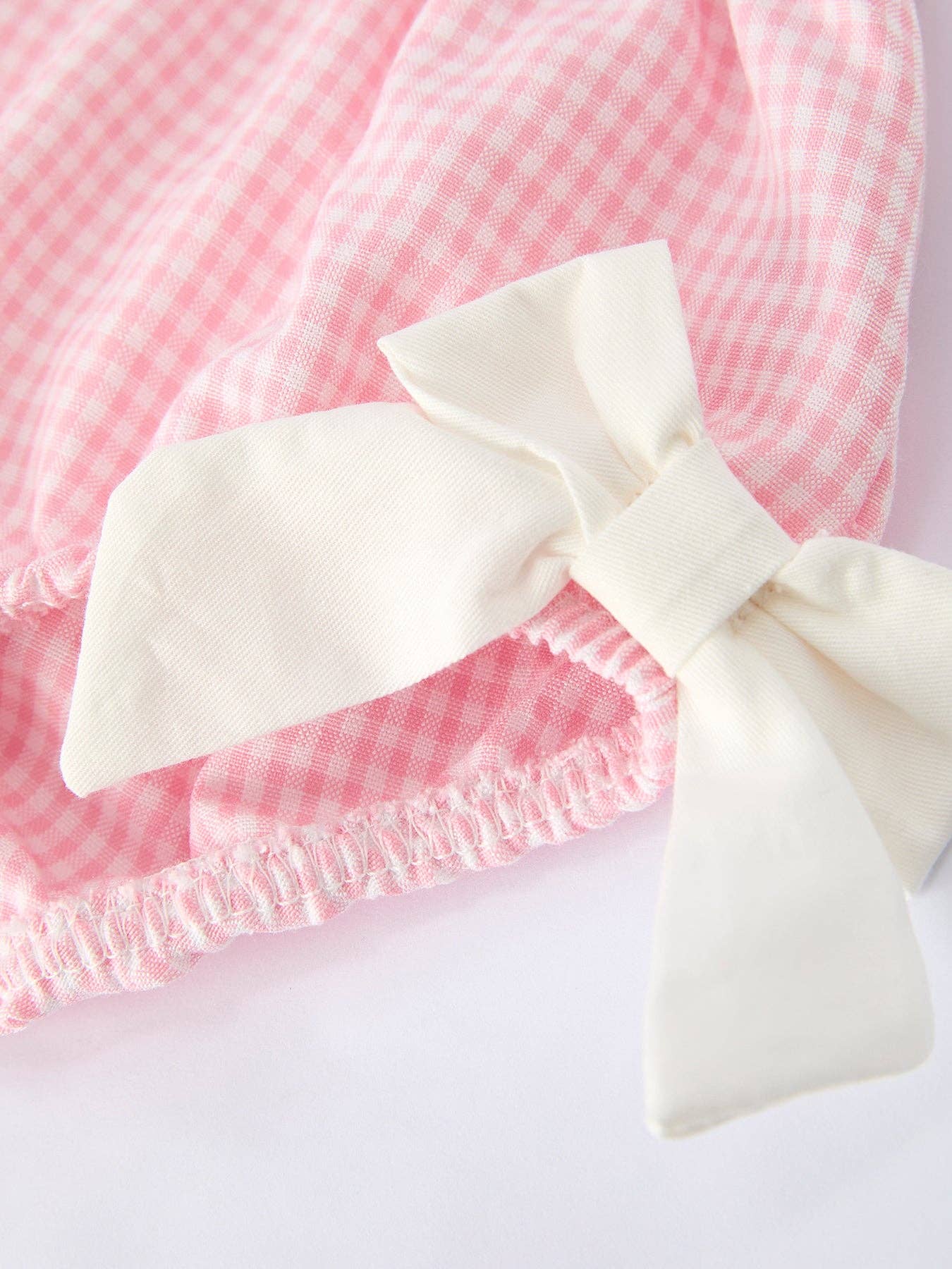 Pink Smocked Cross Girls Bloomer Set