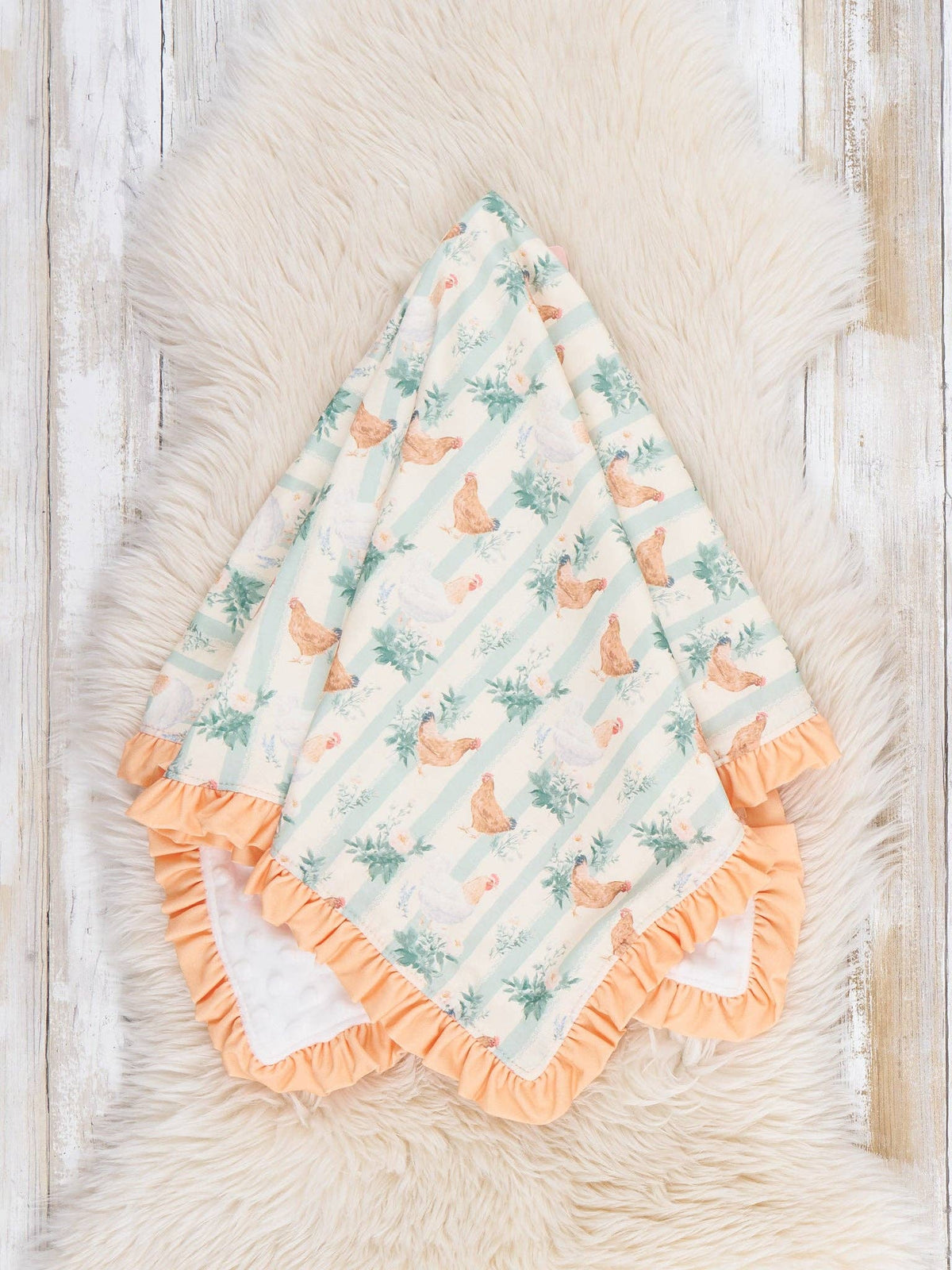Chicken Ruffle Blanket