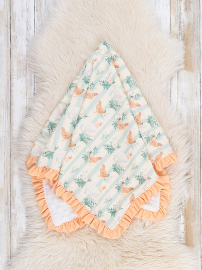 Chicken Ruffle Blanket